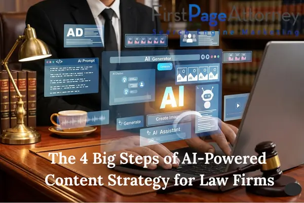 The 4 Big Steps of AI-Powered Content Strategy for Law Firms